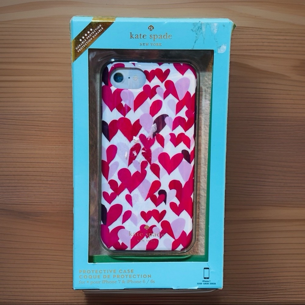 Kate Spade Pink Hearts Love Valentine Case For Iphone 6/7, 7s New In Box Pretty
